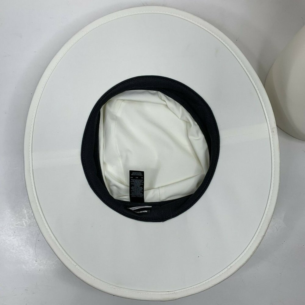 Nike Golf Dri-FIT Bucket Hat Sun Cap White Black Logo 639686-100 Men’s Size M  L - Picture 8 of 10